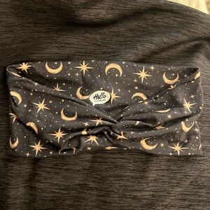 Women's Black Moon & Star Twist Headband
